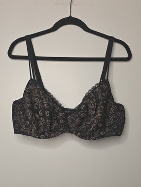 Soma Black Lace Bra with Nude Lining